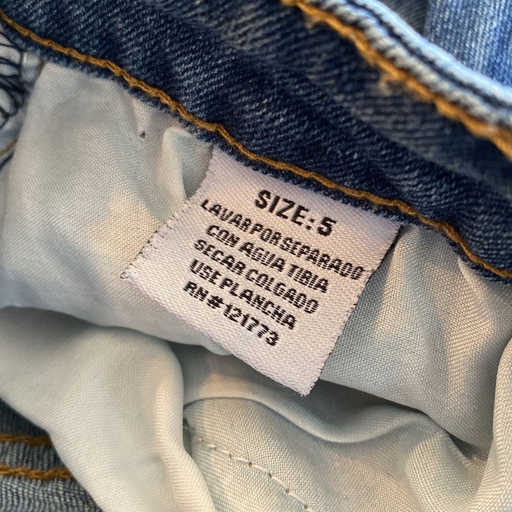 🤑 10/$100 GOGO jeans USA blue stretch ultra micro mini jean skirt 5 - Picture 6 of 7